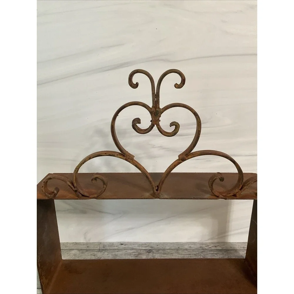 Vintage Wrought Iron Box Shelves Rustic Look. See Pic For Measurements